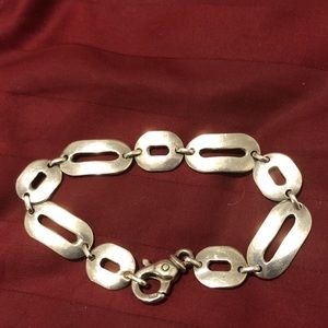 Chunky loop sterling silver bracelet